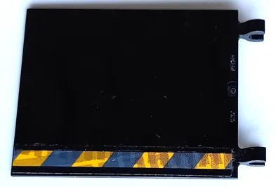 Flag 6 x 5 with Dark Bluish Gray and Yellow Danger Stripes and Tire Marks Pattern Model Right Side (Sticker) - Set 42106