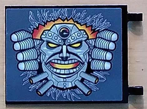 Flag 6 x 5 with Monster Mask Pattern on Both Sides (Stickers) - Set 42119