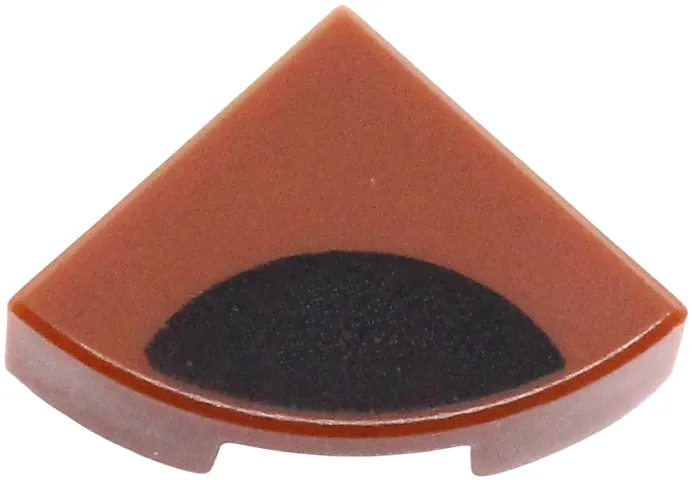 Tile, Round 1 x 1 Quarter with Black Circle Segment Pattern