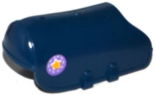 Horse Blanket with 2 Clasps on Both Sides with Bright Light Orange Star and White Stitches on Medium Lavender Background Pattern (Sticker) - Set 41125