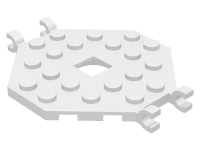 Plate, Modified 6 x 6 Octagonal with Open Center and 4 Clips (Horizontal Grip)