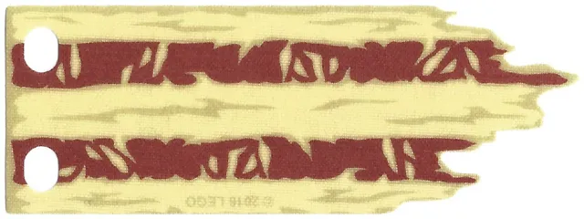 Cloth Flag 3 x 8 with Tattered Edge and Red Stripes Pattern