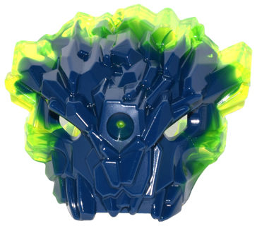 Bionicle Mask of Corruption with Marbled Trans-Neon Green Pattern