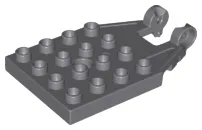 Duplo, Plate 4 x 4 with 16 Studs and Hinge