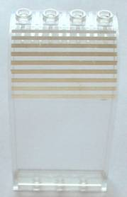 Panel 3 x 4 x 6 Curved Top with White Lines Pattern (Sticker) - Sets 6376 / 10037