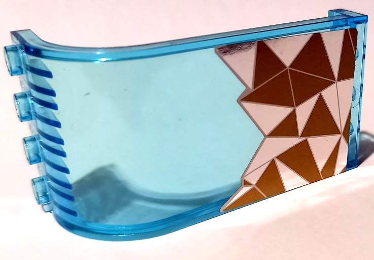 Panel 3 x 4 x 6 Curved Top with Silver and Gold Triangles Mosaic Pattern (Sticker) - Set 41106