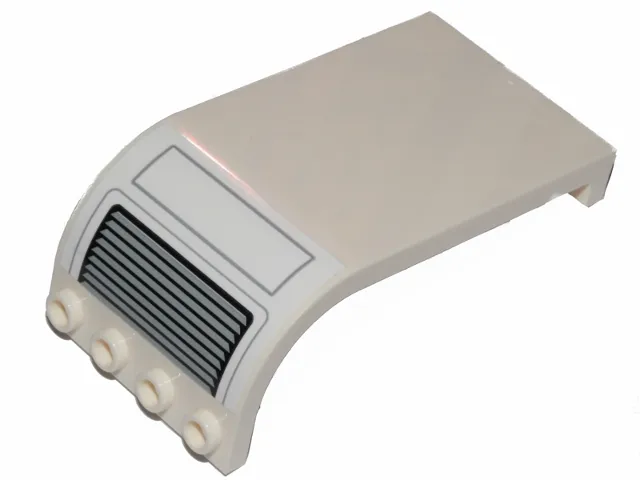 Panel 3 x 4 x 6 Curved Top with SW Vents and Hull Plate Pattern (Sticker) - Set 75221