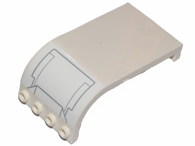 Panel 3 x 4 x 6 Curved Top with SW Hull Plates Pattern (Sticker) - Set 75221