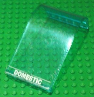 Panel 6 x 6 x 9 Curved Top with White 'DOMESTIC' and Thin Lines Pattern (Sticker) - Sets 7894