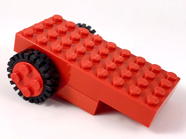 Pullback Motor 9 x 4 with 2 Black Tire 24mm D. x 8mm Offset Tread - Interior Ridges (2574 / 3483)