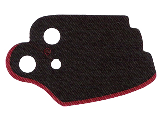 Minifigure Cape Cloth, Diagonally Scalloped with Red Edge Pattern (SW Captain Phasma) - Traditional Starched Fabric