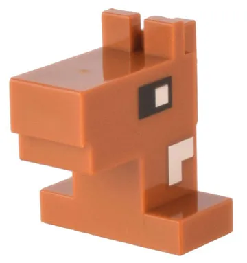 Creature Head Pixelated Horse with Eyes and Side of Nose and Side of Neck Pattern (Minecraft Horse)