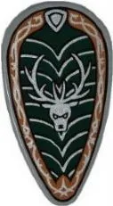 Minifigure, Shield Oval with Stag Head Pattern