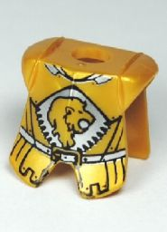 Minifigure Armor Breastplate with Leg Protection with Kingdoms Lion Head and Belt Pattern