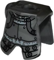 Minifigure Armor Breastplate with Leg Protection with Heroic Knight Pattern