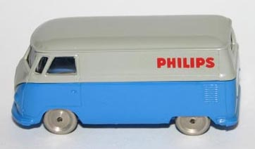 HO Scale, VW Van with Blue Base and 'PHILIPS' Pattern