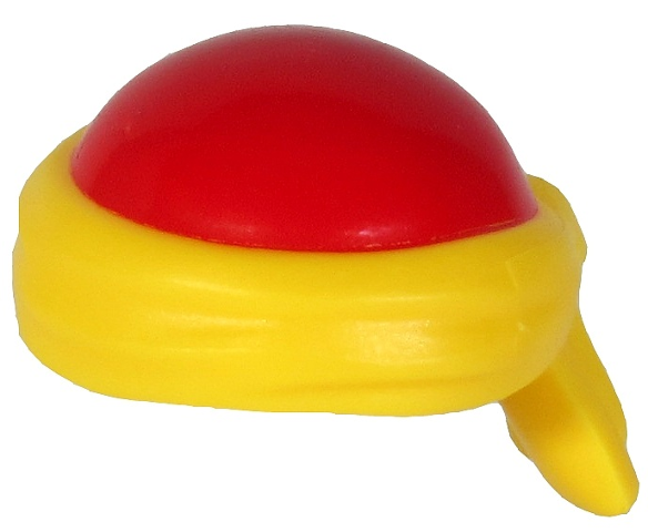 Minifigure, Headgear Bald Head with Tied Yellow Bandana Pattern