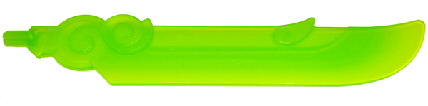 Large Figure Weapon, Blade Rounded Swirls and Spike with Axle