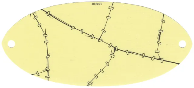 Cloth Sail Oval 8 x 18 with Rips and Clamps Pattern