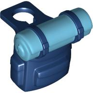 Minifigure Backpack with Molded Medium Azure Bedroll Pattern