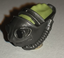 Minifigure, Head, Modified Reptile with Pearl Dark Gray Breathing Mask Pattern (SW Teedo)