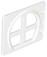 Duplo Door / Window Pane 1 x 4 x 3 with Four Panes Rounded