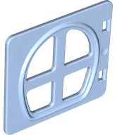 Duplo Door / Window Pane 1 x 4 x 3 with Four Panes Rounded
