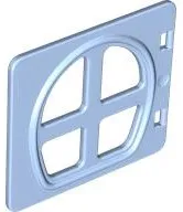 Duplo Door / Window Pane 1 x 4 x 3 with Four Panes Rounded