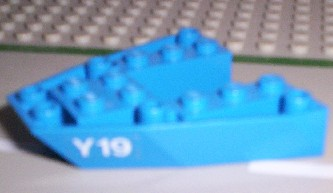 Boat, Bow Brick 6 x 6 x 1 with 'Y19' Pattern on Both Sides (Stickers) - Set 6542