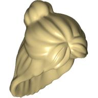 Mini Doll, Hair Female Long, Parted Bangs, Swept Back in Bun, Hole in Back