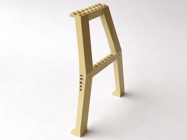 Support Crane Stand Double with Black Arrow and '10 MAX' Pattern on Left Side (Sticker) – Set 7637