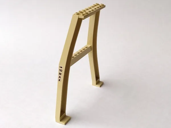 Support Crane Stand Double with Black Arrow and '10 MAX' Pattern on Right Side (Sticker) – Set 7637