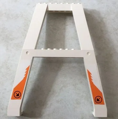 Support Crane Stand Double with Black Arrow in Circle on Orange Background Pattern (Stickers) – Set 7690