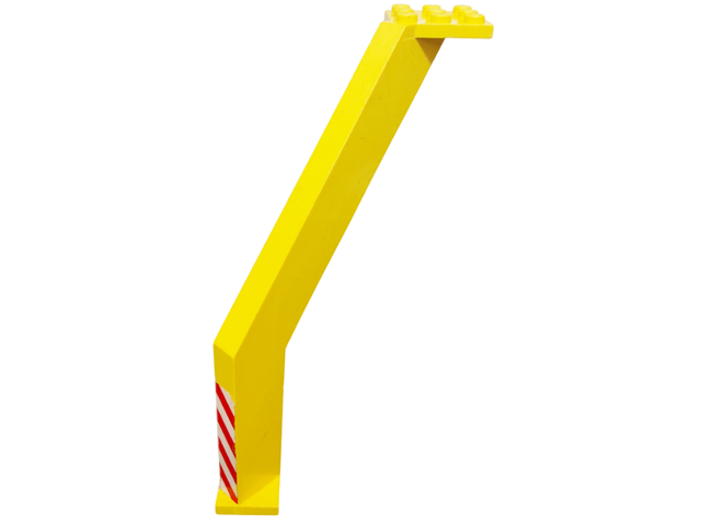 Support Crane Stand Single, Straight Beam at Top with Red and White Danger Stripes Pattern (Sticker) - Set 6541