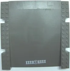 Baseplate, Raised Platform 16 x 16 x 2 1/3 Ramp with Train Tracks and Number 1 in Circle Pattern (Sticker) - Set 4513