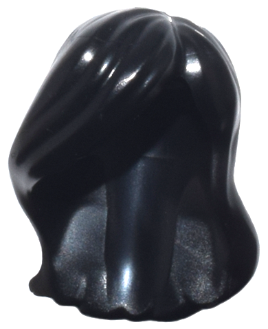 Mini Doll, Hair Female Long, Parted on Side, Swept Back over Forehead, Hole on Top