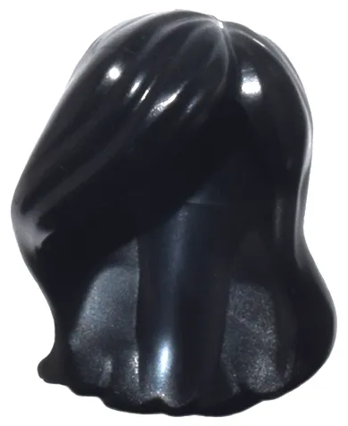 Mini Doll, Hair Female Long, Parted on Side, Swept Back over Forehead, Hole on Top