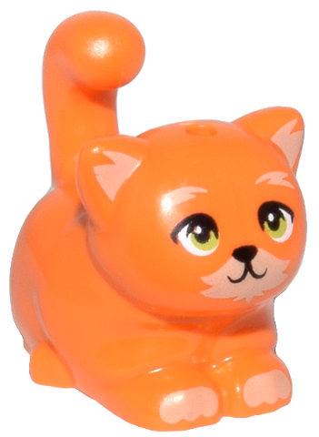 Cat, Friends Style, Large, Sitting with Tan Markings and Lime Eyes Pattern (Poundcake)