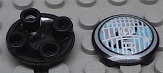 Plate, Round 2 x 2 with Rounded Bottom (Boat Stud) with Headlight Pattern