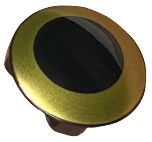 Plate, Round 2 x 2 with Rounded Bottom (Boat Stud) with Gold Circle Pattern