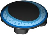 Plate, Round 2 x 2 with Rounded Bottom (Boat Stud) with Cat Eye with Large Pupil and Bright Light Blue, Medium Azure and Blue Iris Pattern