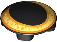 Plate, Round 2 x 2 with Rounded Bottom (Boat Stud) with Cat Eye with Large Pupil and Bright Light Yellow, Bright Light Orange and Orange Iris Pattern