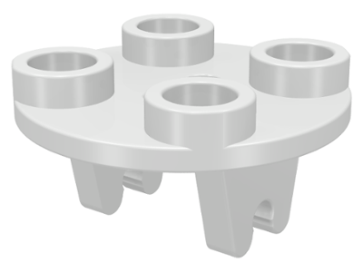 Plate, Round 2 x 2 Thin with Wheel Holder