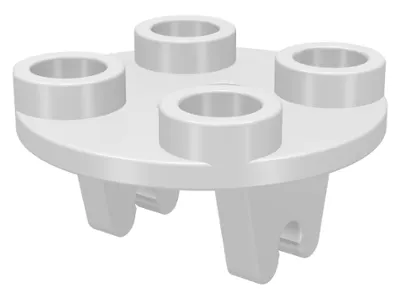 Plate, Round 2 x 2 Thin with Wheel Holder