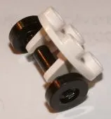 Plate, Round 2 x 2 Thin with Wheel Holder with Black Wheels (2655 / 2496)