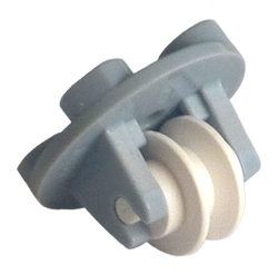 Plate, Round 2 x 2 Thin with Wheel Holder with White Pulley Wheel (2655 / 3464)