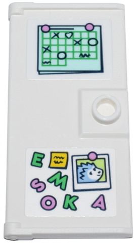 Door 1 x 3 x 5 with Stud Handle with Calendar, Refrigerator Letter Magnets, Post-It Note and Hedgehog Photo Pattern (Stickers) - Set 42670