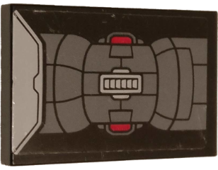 Tile 2 x 3 with Engine Pattern (Sticker) - Set 76081