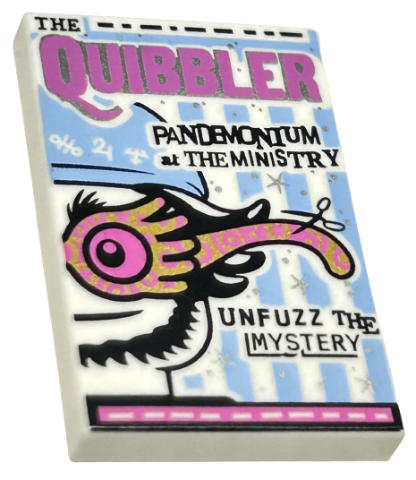 Tile 2 x 3 with The Quibbler Newspaper Pattern