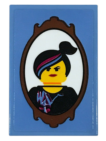 Tile 2 x 3 with Framed Lucy Picture Pattern (Sticker) - Set 70831